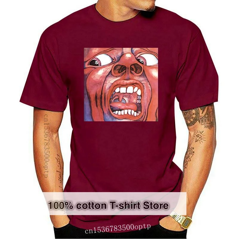 New EU Size 100%  T Shirt King Crimson Art-Rock Tee In The Court Of The Crimson King Album Tops Soft Summer Short Sleeve Shirt