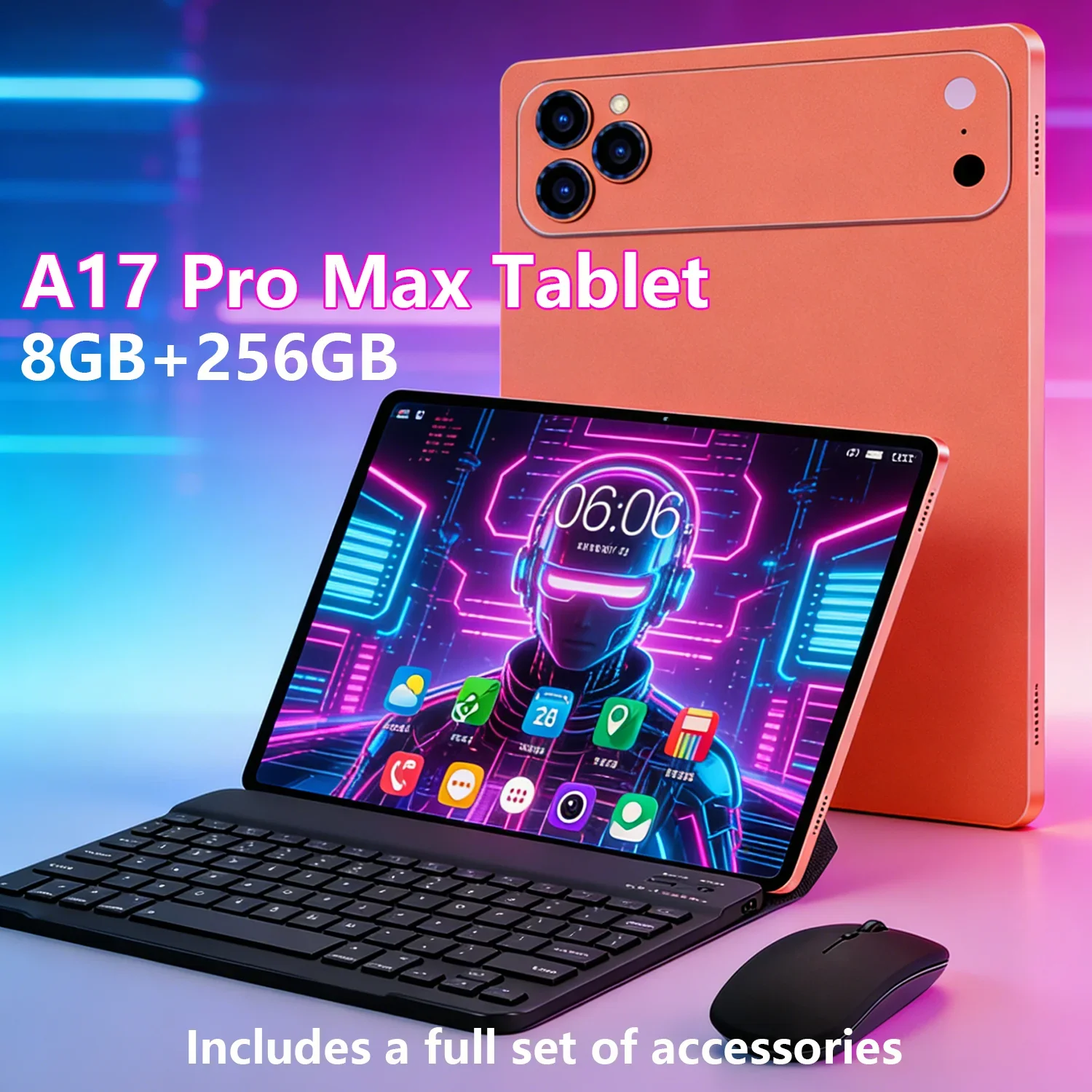 Flash Sale A17 Pro Max Tablet PC 8GB RAM 256GB ROM 10.1 inch 4000mAh Battery Dual WiFi GPS Bluetooth Tablet