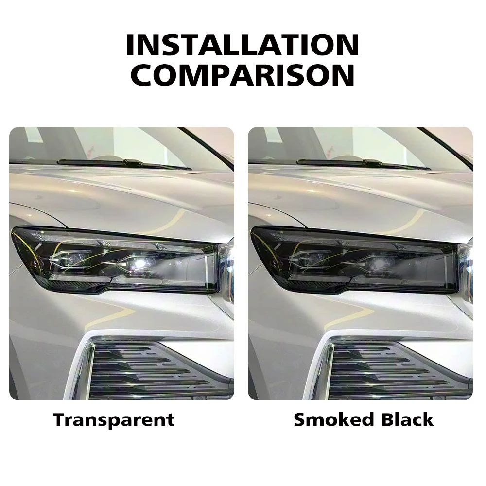 Custom Fit For Geely Monjaro 2023-2026 High-Gloss Smoke Black Headlight Protective Film TPU PPF Pre Cut Anti-Scratch Vinyl Wrap view 2