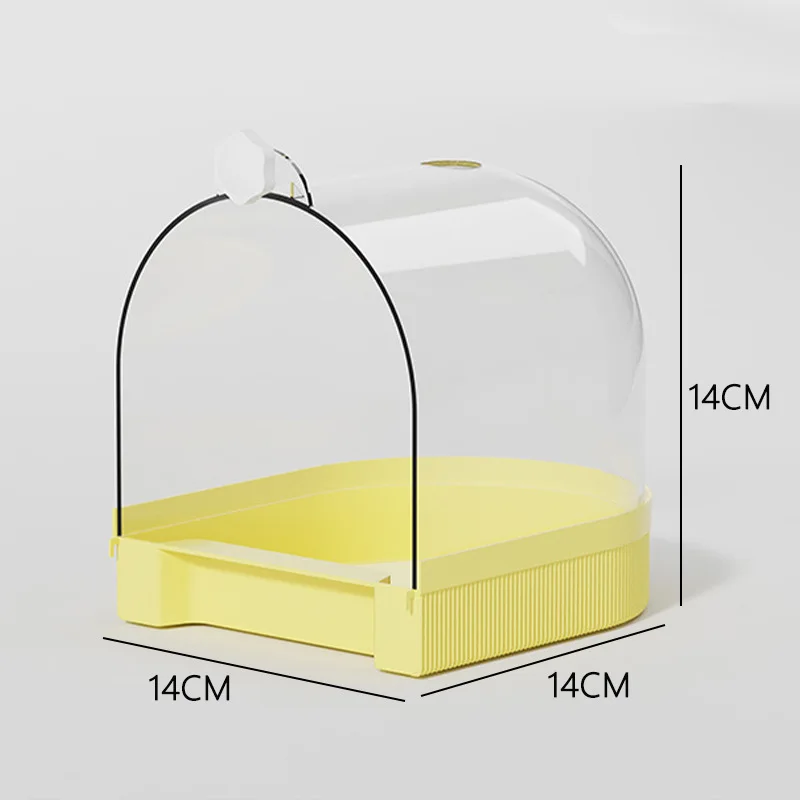 Parrot transparent bathtub. It can be used for bathing and feeding. There is an inlet for water at the top. Dry cleaning is avai view 6