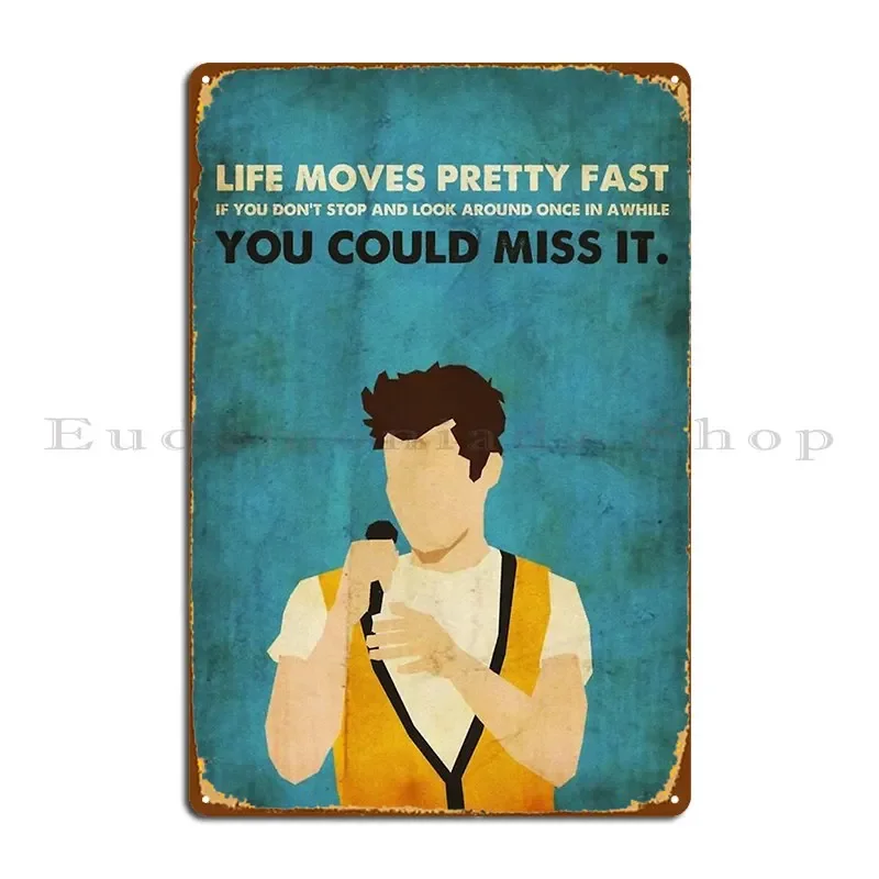 Ferris Bueller S Day Off Metal Plaque Poster Painting Living Room Cinema Designing Cave Tin Sign Poster