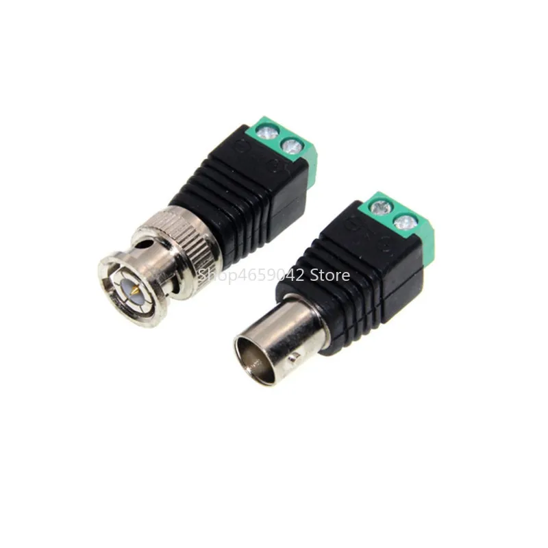 Mini Coax BNC Connector Male/Female UTP Video Balun Connector BNC Plug DC Adapter for CCTV Surveillance Camera CCTV System