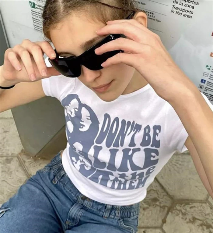 

Сексуальная укороченная футболка ort Sve ort Sle Женская футболка Street Sle Regular Sve Осенний сезон Осенняя женская футболка Slim Fit