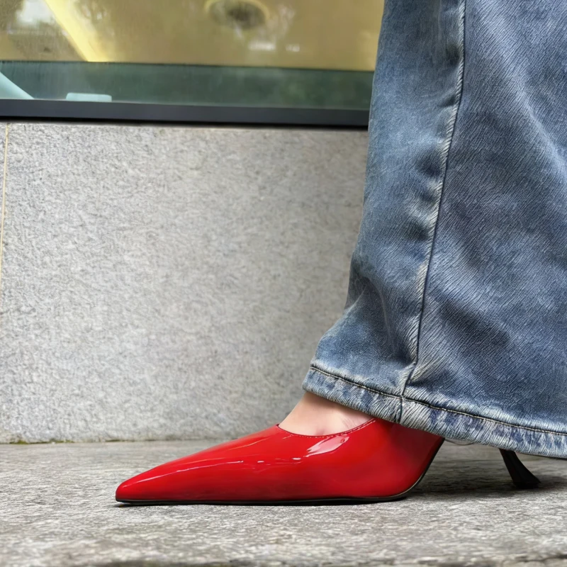 Women's Real Leather Pointed Toe High Heel Sandals