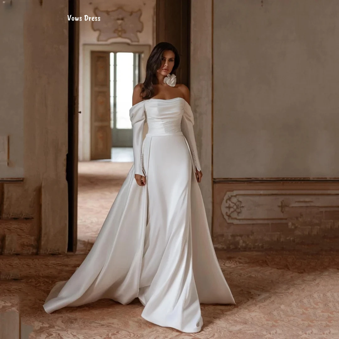 

Vows Dresses Gala Dress Белые вечерние платья Женское элегантное платье Роскошные платья для вечеринки на заказ Свеча из атласной ткани для выпускного вечера