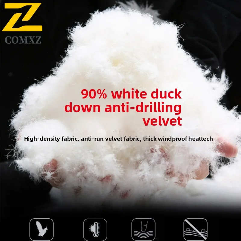 2025 New Winter Down Jacket Men's Trendy Luxury Detachable Liner Warm 90% White Duck Down Parka Casual Cold-proof Puffer Coat