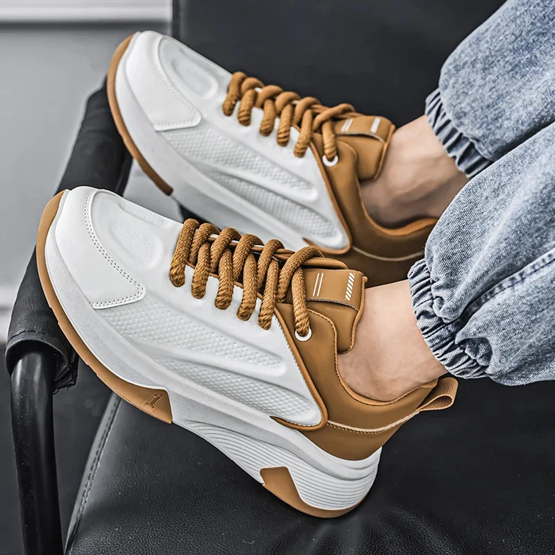 

Осень-зима 2024, новая универсальная дышащая модная модная удобная мужская обувь на толстой подошве для спорта и отдыха