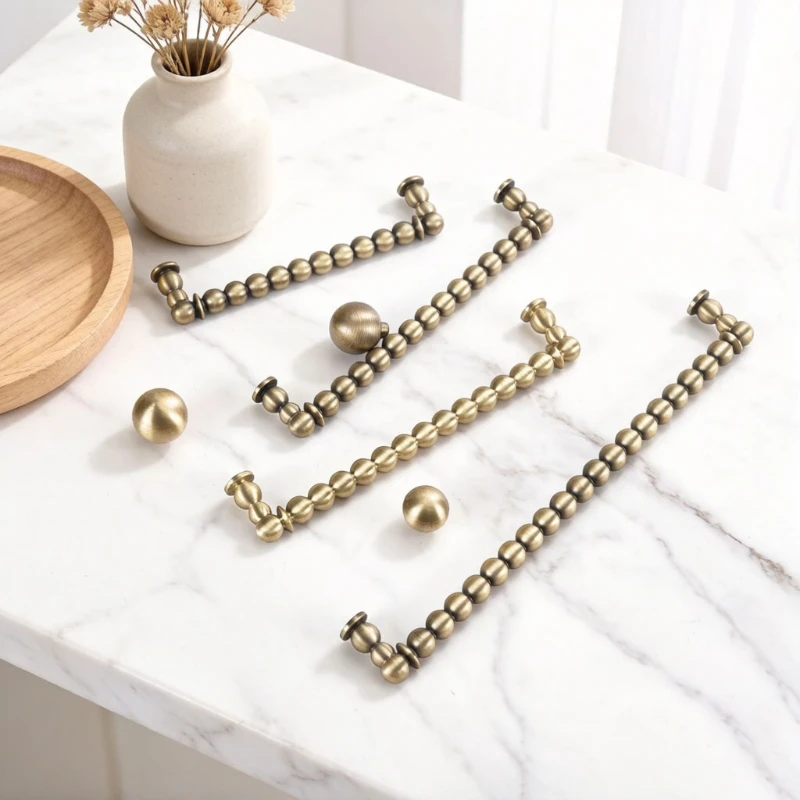 Solid Brass Cabinet Handle High-End Wardrobe Door Handle Creative Wine Cabinet Drawer Pull Single-Hole Knob Furniture Hardware