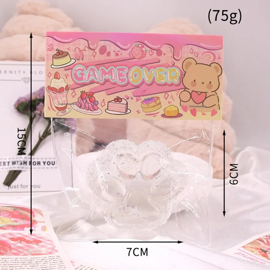 Jouets à presser transparents Taba Squishy patte de chat pour soulager sensoriel et soulager le stress, idéaux pour la relaxation, cadeaux de fête d'anniversaire G