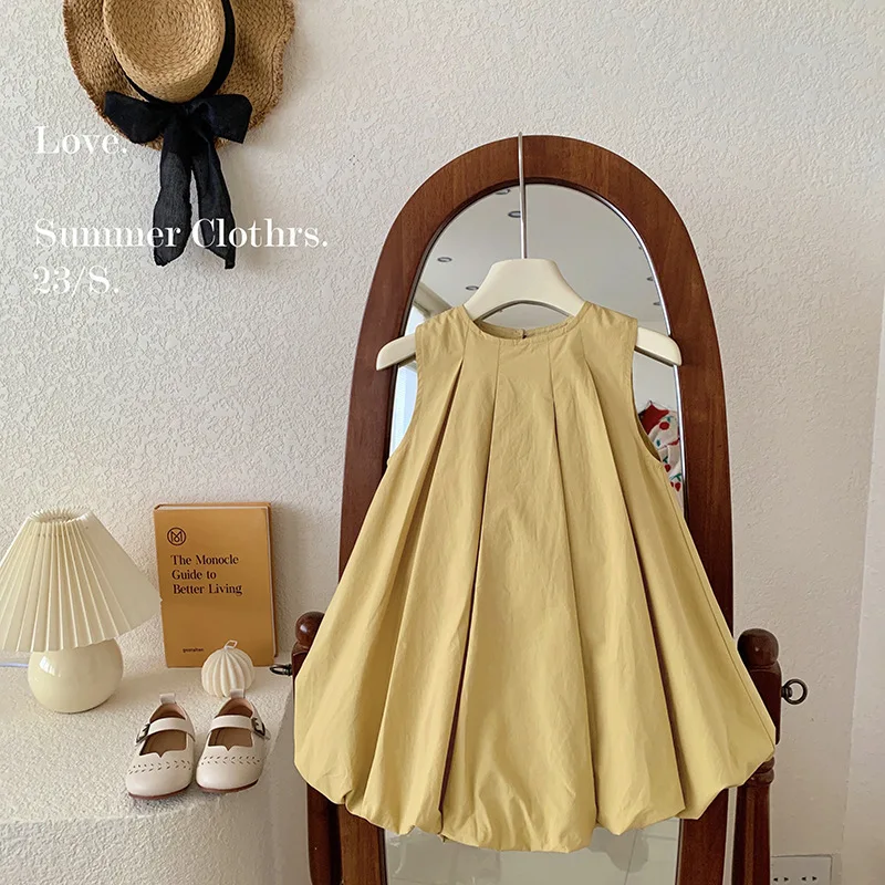 

Girls' Fairy Temperamental Princess Dress Summer New Children's Fashionable Sleeveless Vest Dress Baby Cotton Bud Skirt