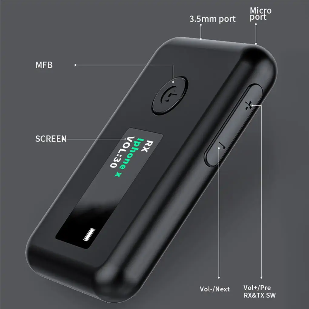 Audio Adapter Signal Receiver Wireless Transmitter LED Screen Car Supplies