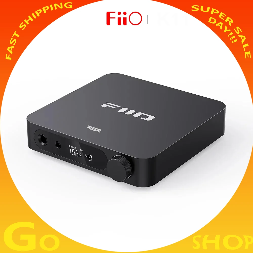 FiiO K11 R2R Amplifier Headphone DAC Meja Portabel HIFI Amplifier Daya Headphone Bluetooth dengan Musik Layar Definisi Tinggi 6 "