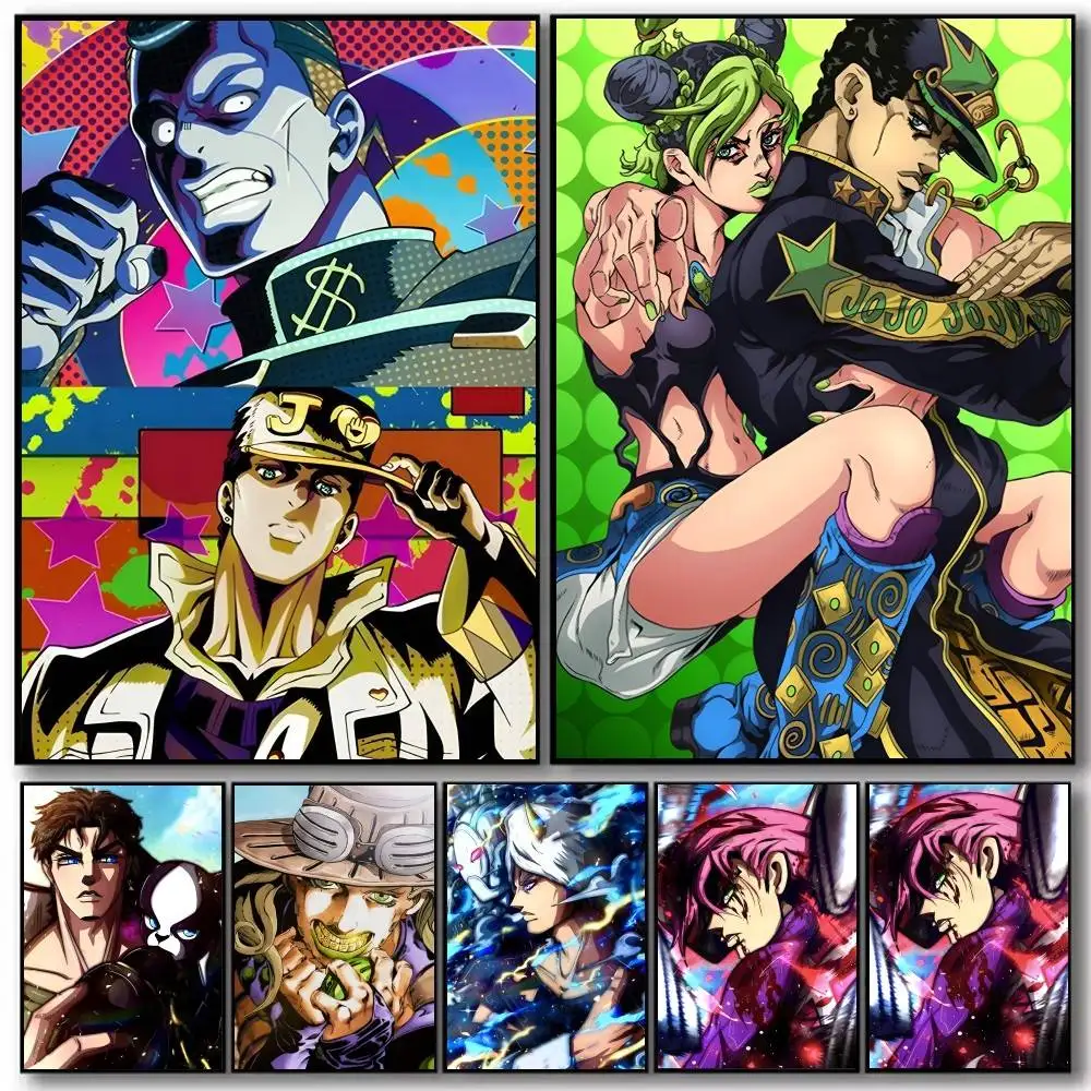 Anime JOJO Bizarre Adventure 2 Poster Art With Prints Home Bedroom Living Room Decoration Gift