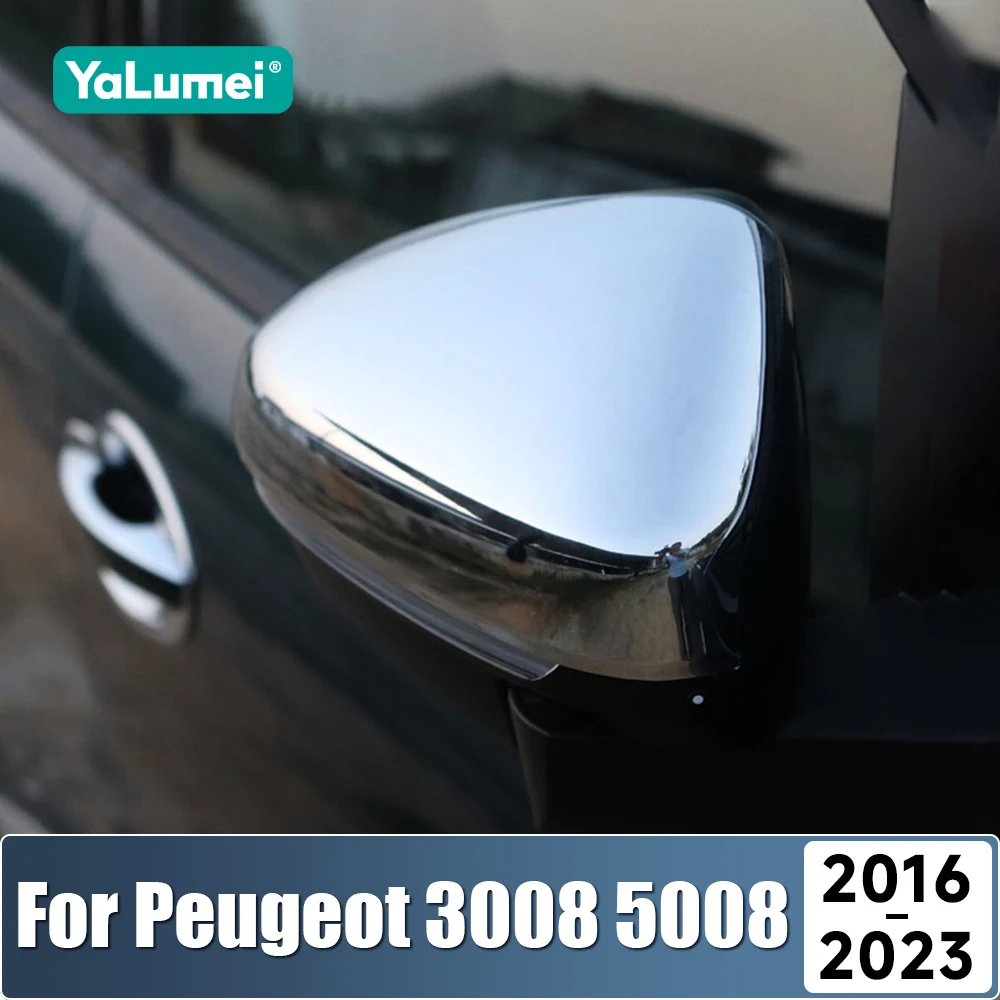 

ABS Car Rearview Mirror Cover Trim For Peugeot 3008 5008 GT 3008GT 5008GT 2016 2017 2018 2019 2020 2021 2022 2023 Accessories