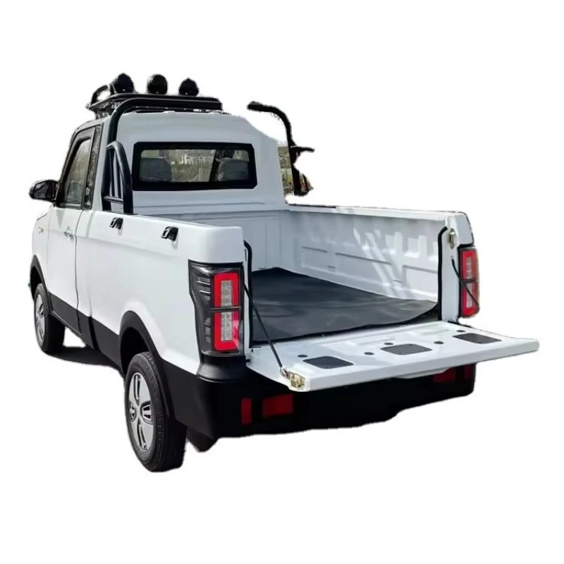 White pickup truck electric car new energy vehicle freight transport electric car with lithium battery