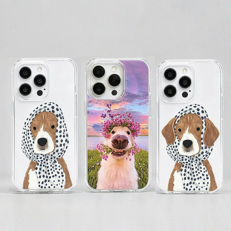 Lovers Headscarf Puppy Phone Case For Samsung Galaxy S26 S23 S22 S21 S24 S25 Ultra Plus FE A16 A17 A36 A53 A55 A37 A57 5G Cover