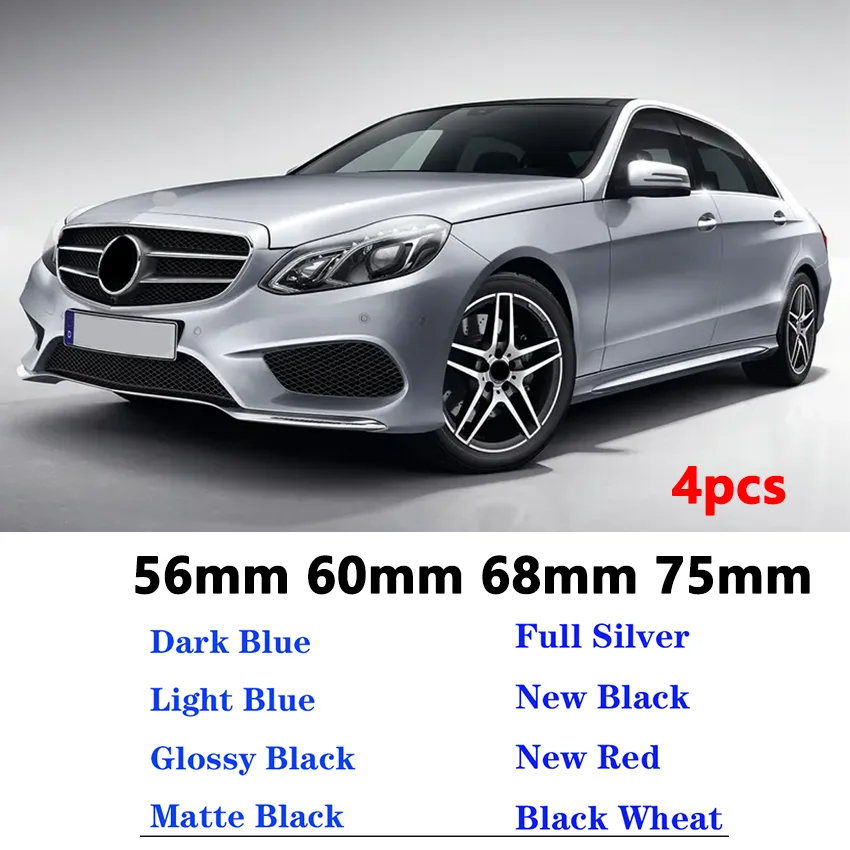 4 قطعة 75 مللي متر عجلة مركز قبعات شارة شعار محور السيارة حافة غطاء شعار التصميم اكسسوارات السيارات W204 W205 W212 W213 W206 W164 W117 W176 #1