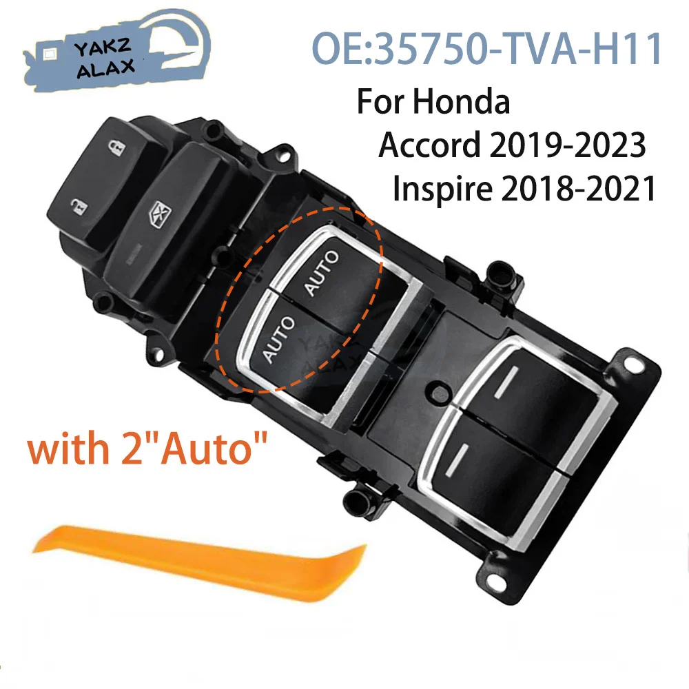 

For Honda Accord 2019-2023 Inspire 2018-2021 35750-TVA-H11 Left Driver Side Electric Master Power Window Control Switch Button