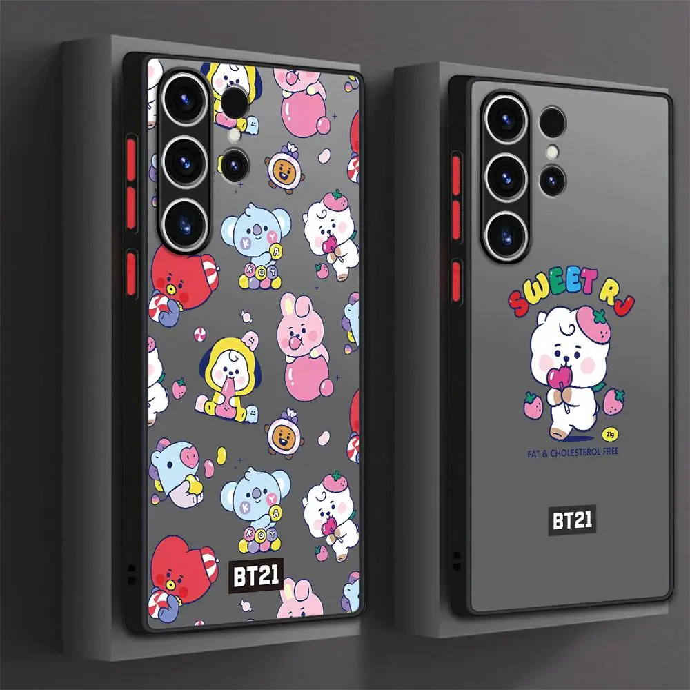 Case for Samsung Galaxy S23 Ultra S21 Plus S9 S22 5G S20 FE S10 Lite S10 S23 Plus Cover Soft Clear ShellCartoon K-Pop B-BT21