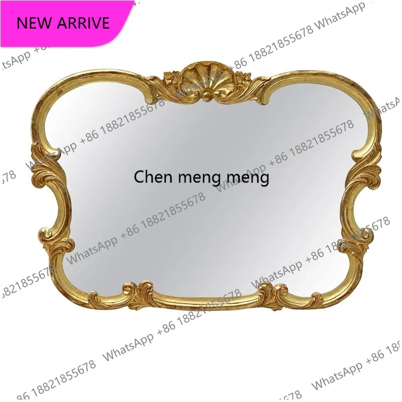 A139Customized light luxury enigma mirror fireplace  retro French makeup mirror bedroom bathroom mirror