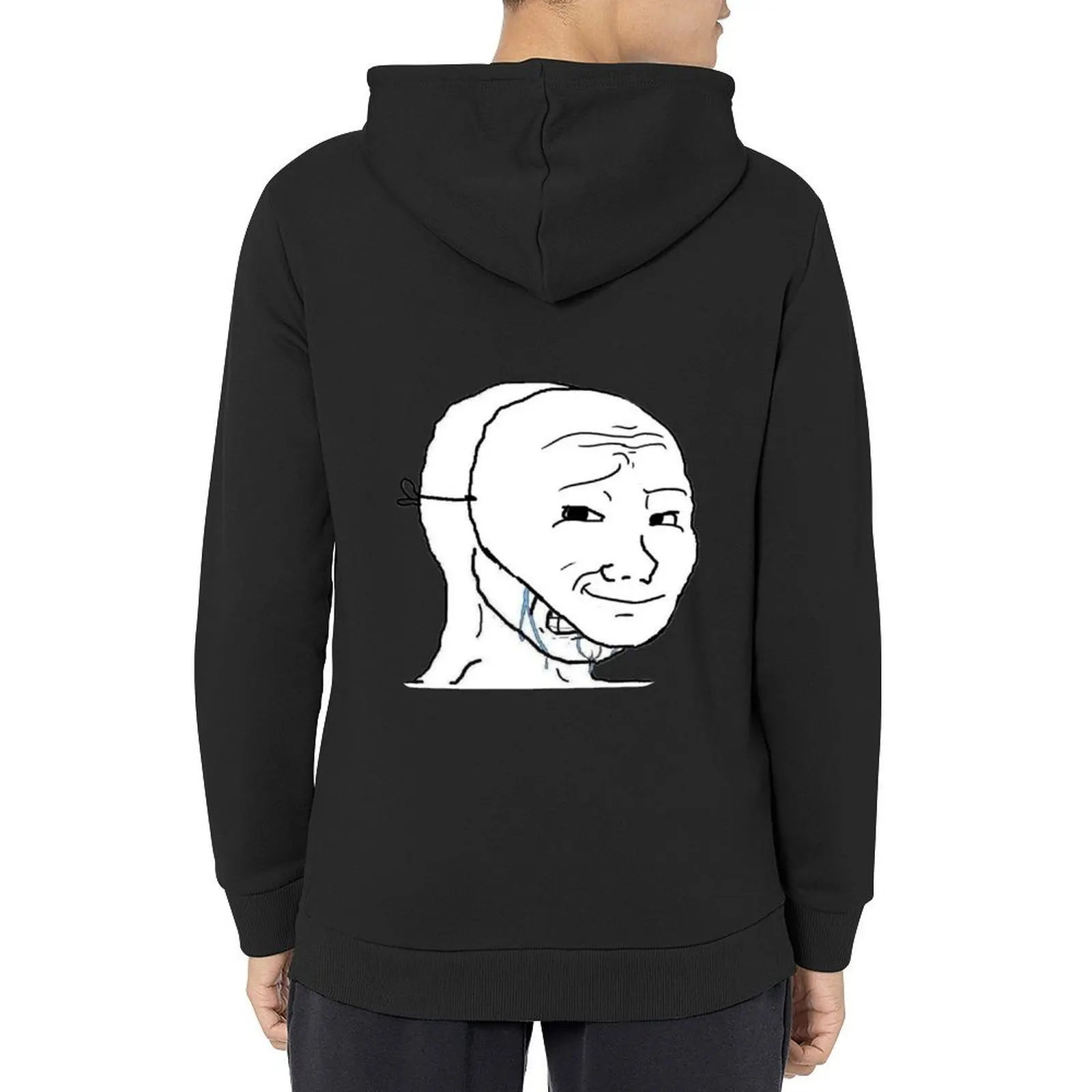 

smug but crying inside wojak mask meme Hoodie men clothing men clothes men's coat men's sweat-shirt set men's hoodie sweatshirt