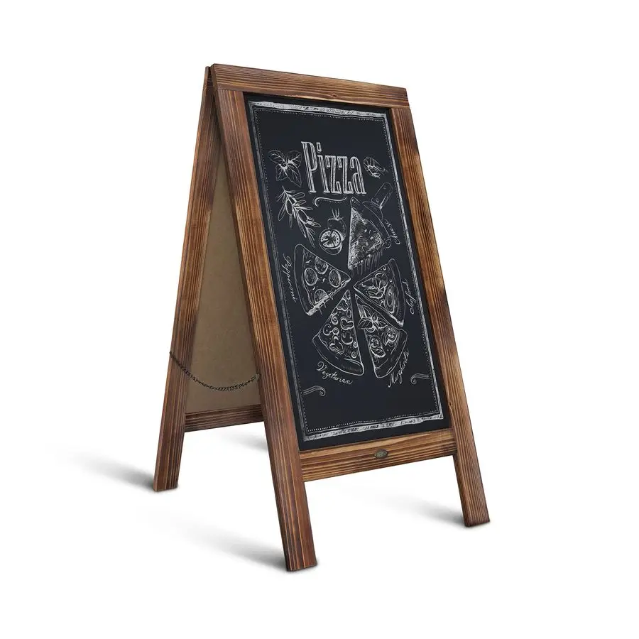 

Frame Chalkboard by 40x20 Solid Wood AFrame Sign Rustic Brown DoubleSided Magnetic Board, Chalkboard Menu Board, for Restaurants