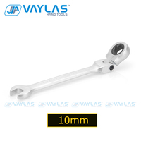 10mm Ratchet Wrench Spanner Flexible Head Dull Polish 72T Ratcheting High Torque Multitool