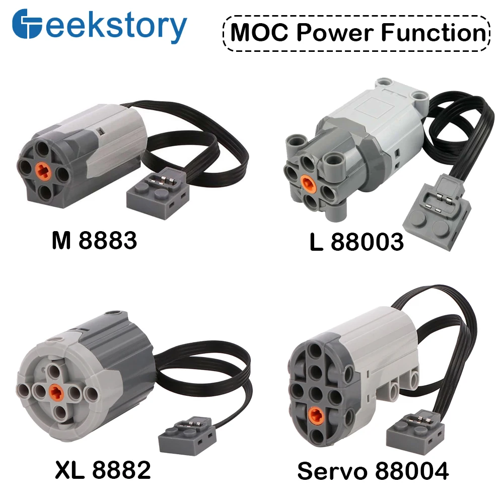 Power Functions M L XL Motor Servo Motor Technical Part 8882 8883 88003 88004 MOC Building Block Toy Compatible with legoeds Car