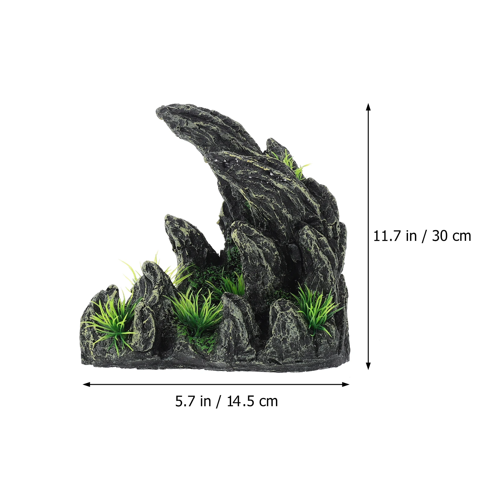 

Resin Mountain Decor Artificial Fish Tank Rockery Environmental Friendly Safe Non Polluting Water Quality Realistic Details Home