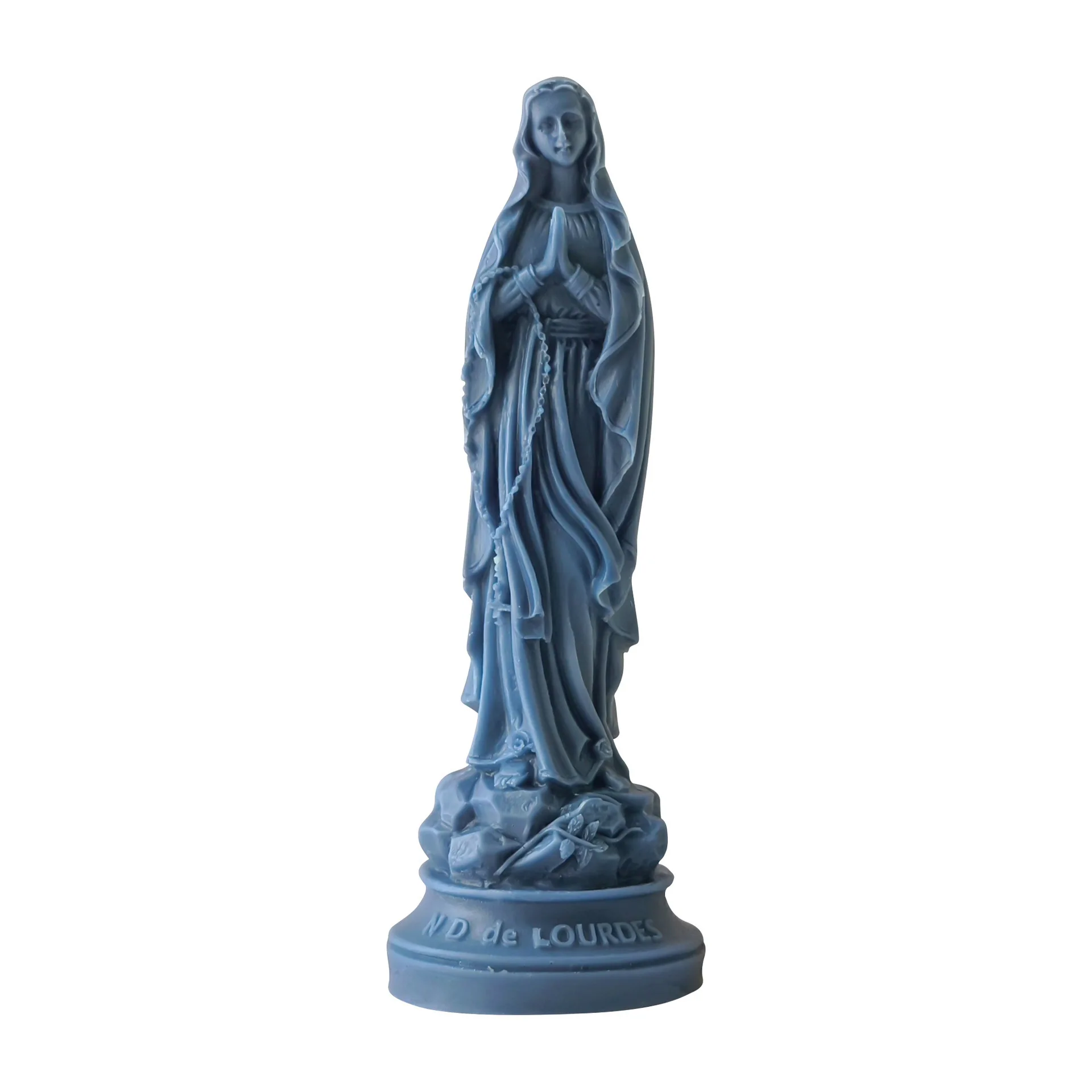 Virgin Mary scented candle. Creative shooting props. Holiday gift candle. Styling scented candles. Home furnishings.