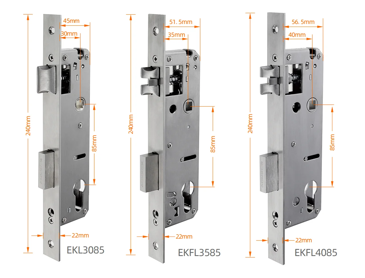 Customize faceplate 3085 3585 lock body 4585 mortise For Wooden Steel door Work with smart door lock