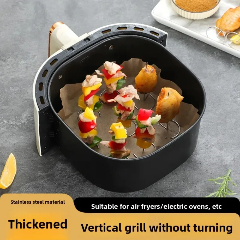 

5PCS Wholesales BBQ Barbeque Skewers Needle 20cm Metal Utensil Fork Pins Iron Outdoor Traveling Tools