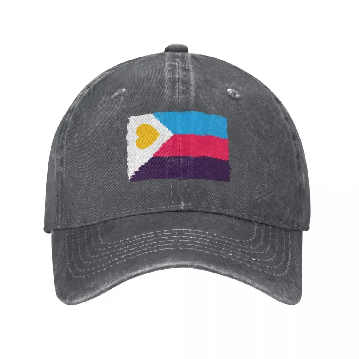 Polyamory Flag - Paint Strokes - New Pride Colors! Baseball Cap Male hat Beach Bag summer hat For Men Women's