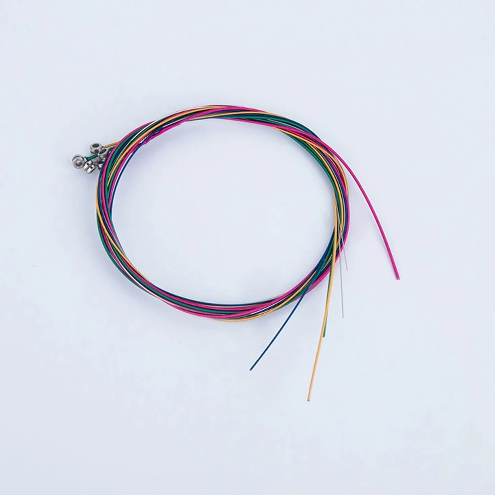 

3 set 3 Sets 6 Strings Folk Guitar Strings Brass Colored Steel Acoustic Replacement Parts Accessories Soft Durable