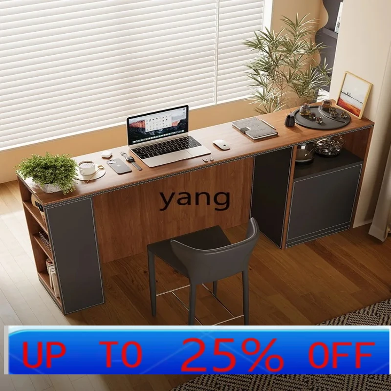 

LHH simple retro style bar counter long table household balcony partition integrated