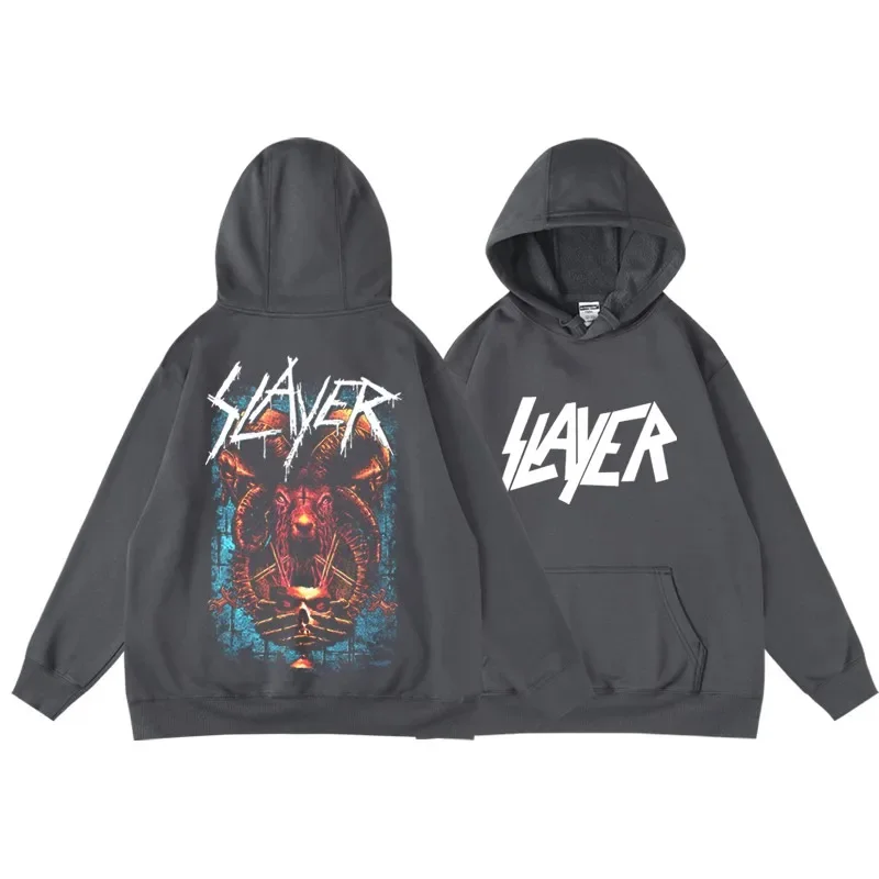 Sudaderas con capucha de Slayer para hombre, ropa de calle de Metal pesado, Y2k, Vintage, Hip Hop, de gran tamaño