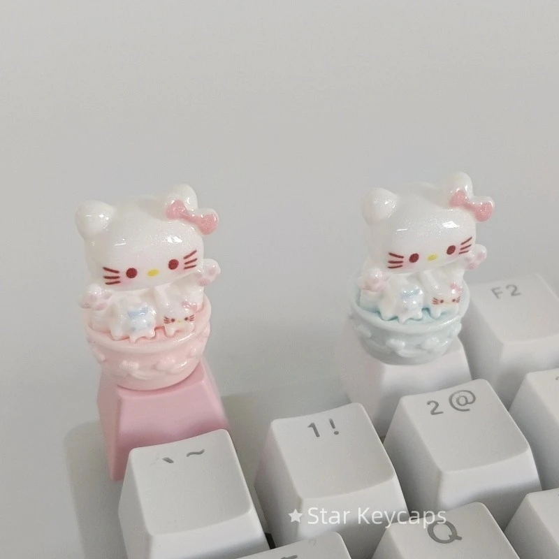 

3D Cute pink KT Keycaps For Mechanical Keyboard Cherry MX Switch DIY Custom Key Cap