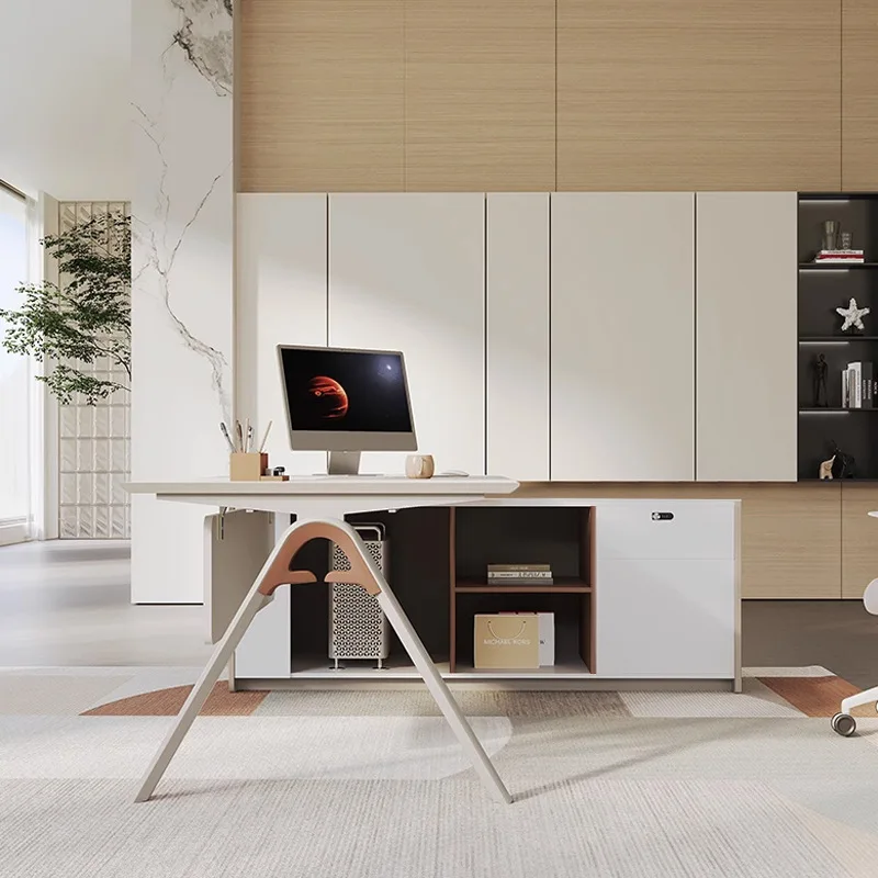 طاولة رئيس بسيطة وحديثة، طاولة مدير أثاث المكاتب، طاولة مشرف وكرسي #3