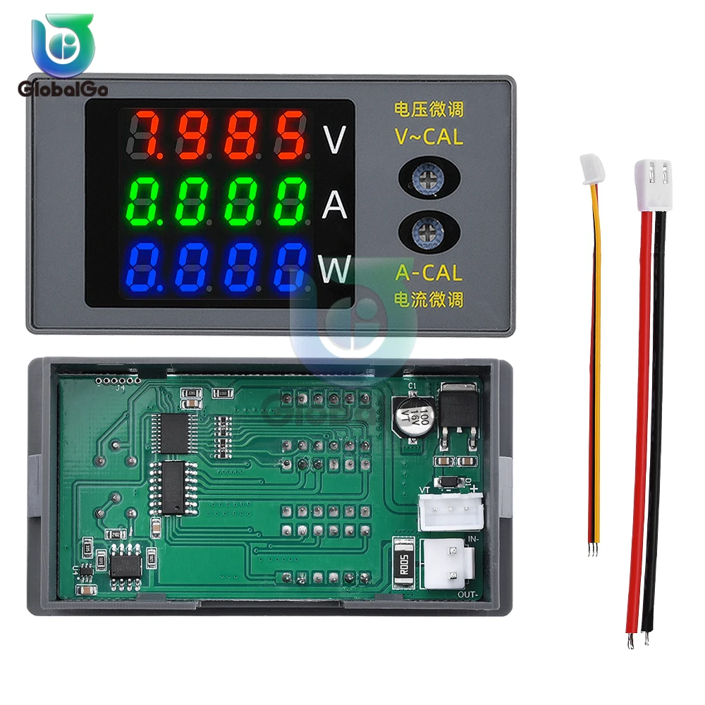 Woltomierz cyfrowy amperomierz watomierz napięcie prądu miernik mocy licznik energii czujnik napięcia miernik prądu DC 0-100V 10A 1000W