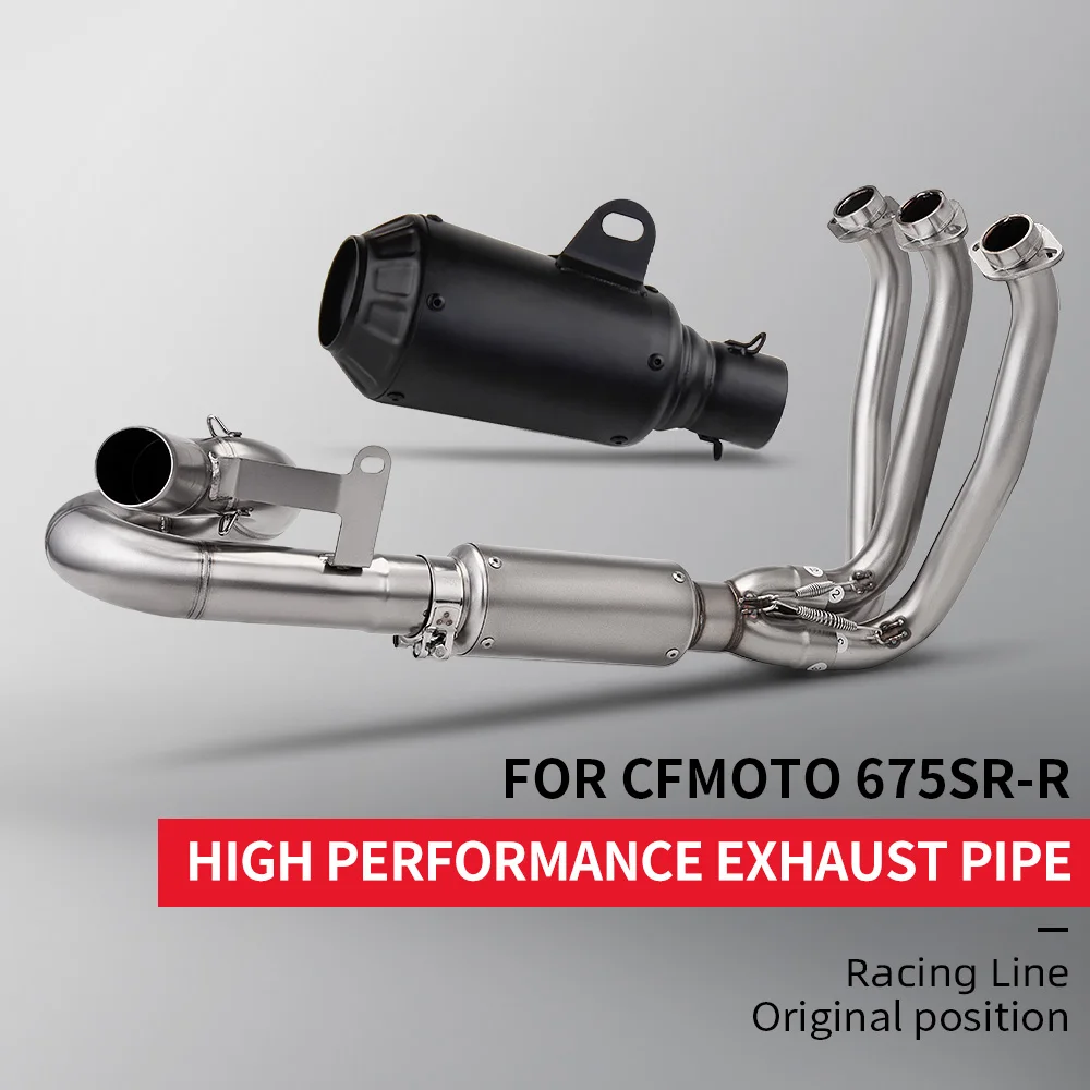 

Full Motorcycle Exhaust System for CF675SR 675SR 675R-R 675 SR-R Escape Front Link Pipe Moto Racing Performance Exhaust Kit