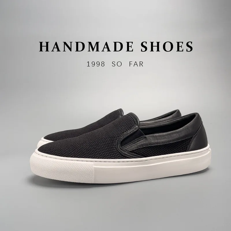 Nieuwe Chinese versie Canvas Ademend Lichtgewicht Casual Veelzijdig Paar Mannen Gedragen Luie Voet Loafer Comfortabele Platte Wandelschoenen