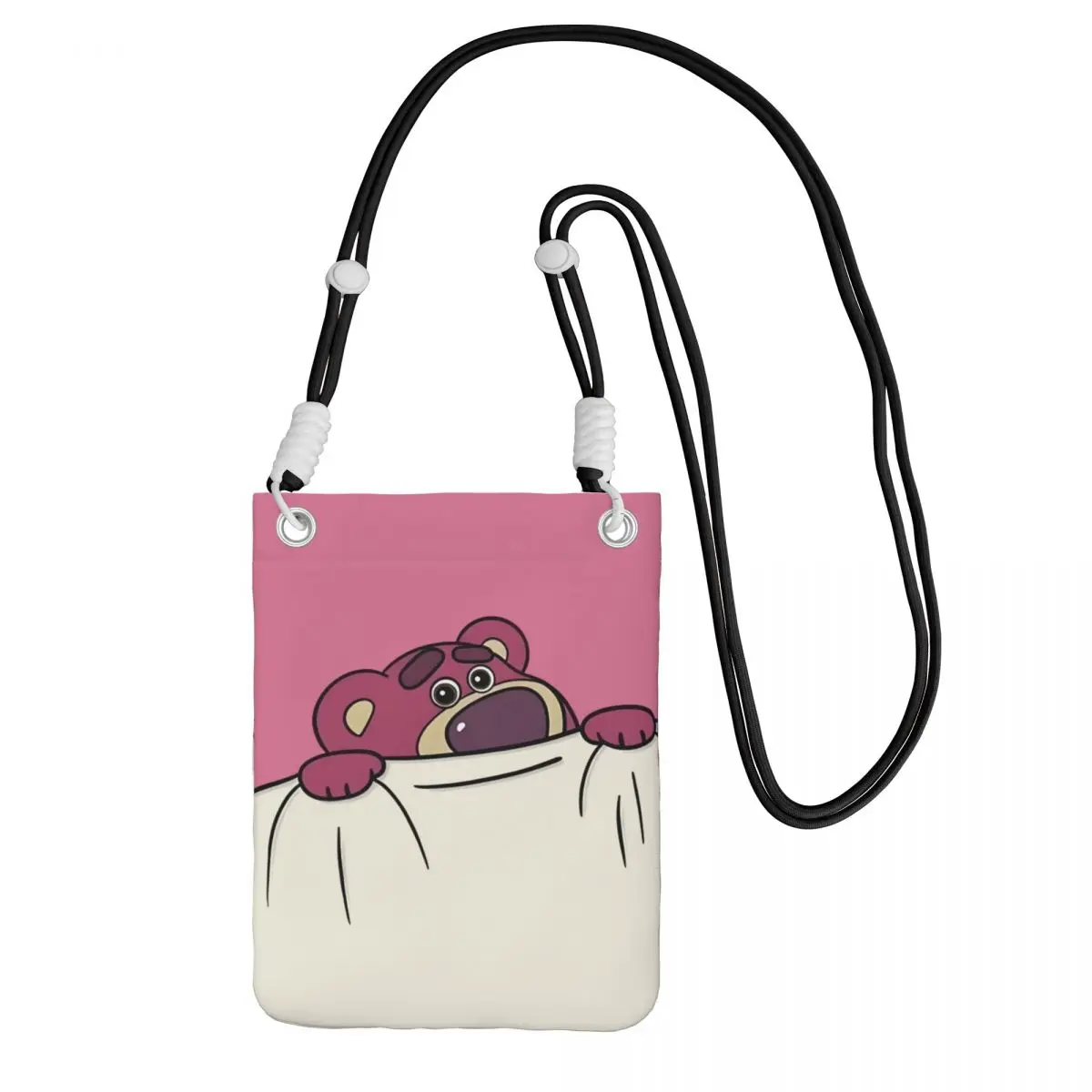 

Custom Lotso Carry A Mobile Phone Bag Diagonally Men Women Strawberry Bear Cartoon Mobile Phone Bag for Hiking Phone Money Pouch