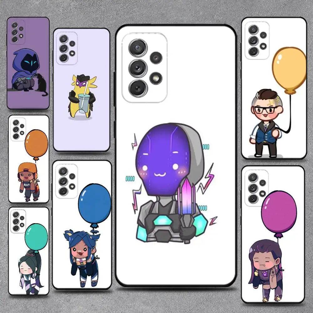 

Чехол для телефона с рисунком игры V-Valorant для Samsung S25, S24, S21, S22, S23, S30, Ultra, S20, Plus, Fe, Lite, Note, 10,9,5G, черный чехол