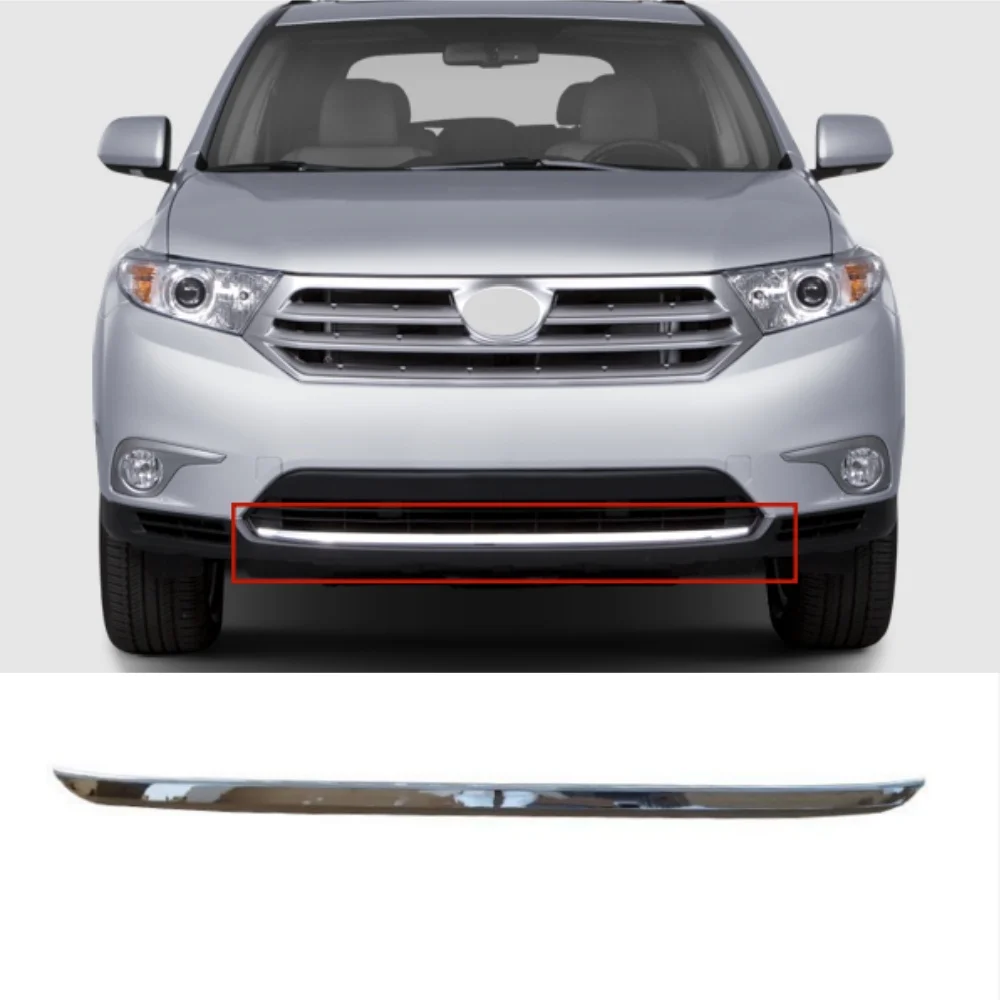 Front and rear bumper grille chrome strip For Toyota highlander 2012-2014