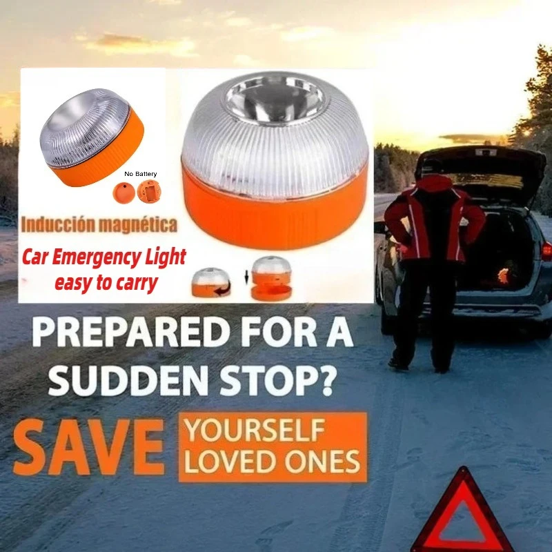Car Emergency Beacon Light Magnetic Induction Auto Strobe Flashing Warning Signal Lamp Safety Help Flash Light