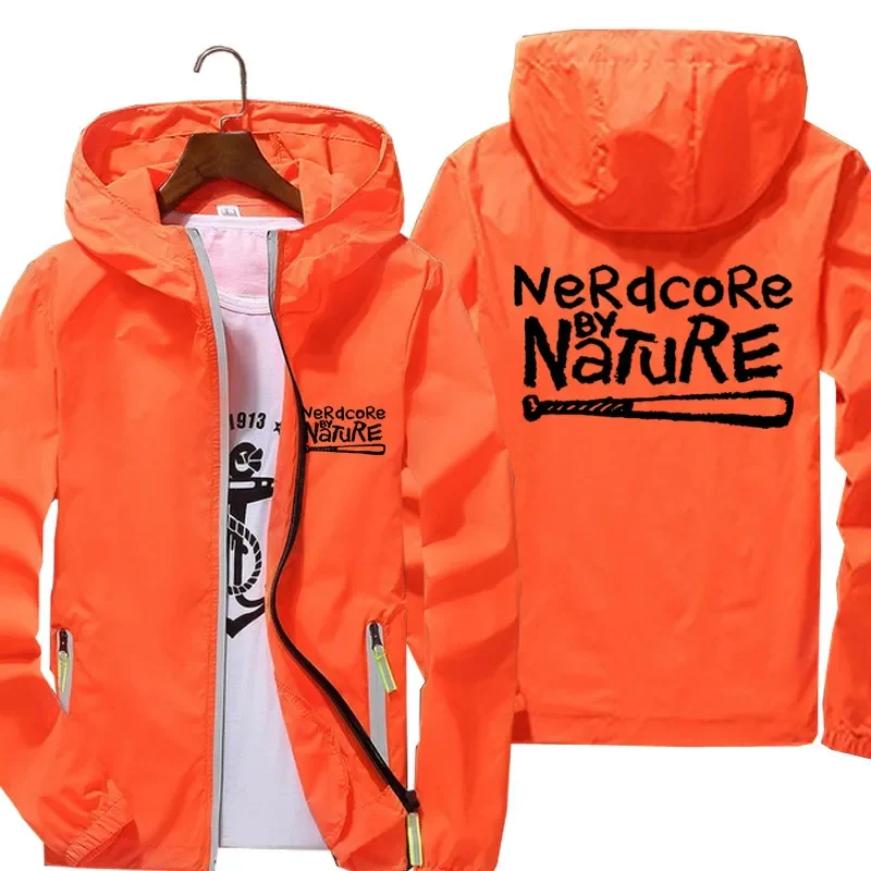 Men Naughty By Nature Old School Rap Skateboardinger Music Band Hooded Bomber Zipper Thin Windbreaker Coat Pilot Jacket Clothing