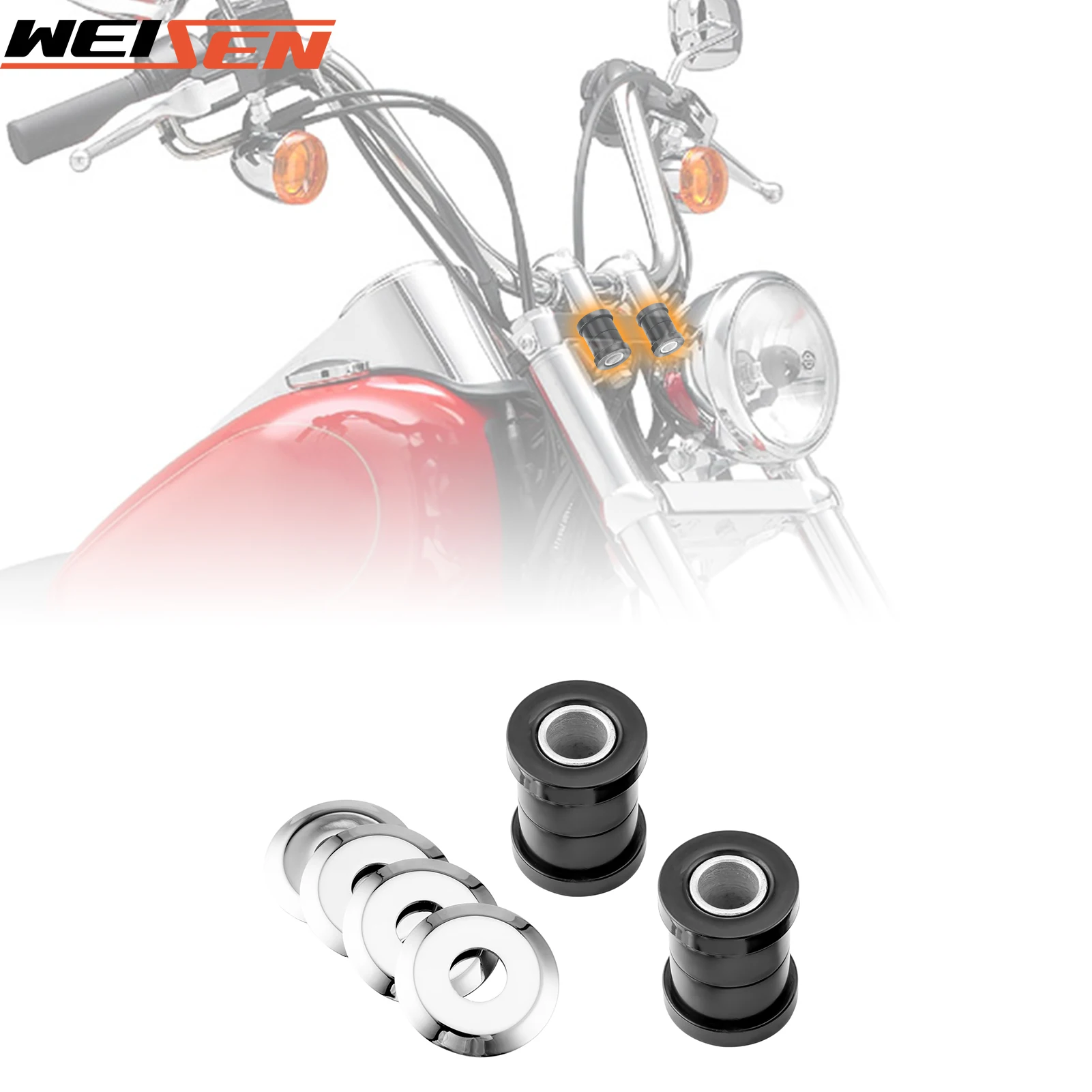 For Harley Softail/Dyna/FXR/Sportster XL Motorcycle Handlebar Bushing/Damper Kit Polyurethane Riser Bushing Accessories