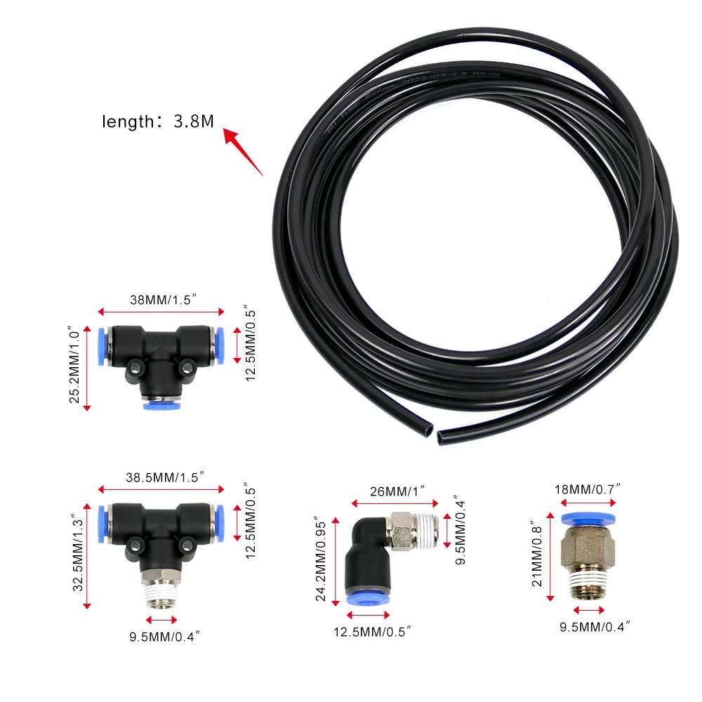 For Push Lock Vacuum Fitting Kit for Turbocharged vehicles w/ Single Wastegate