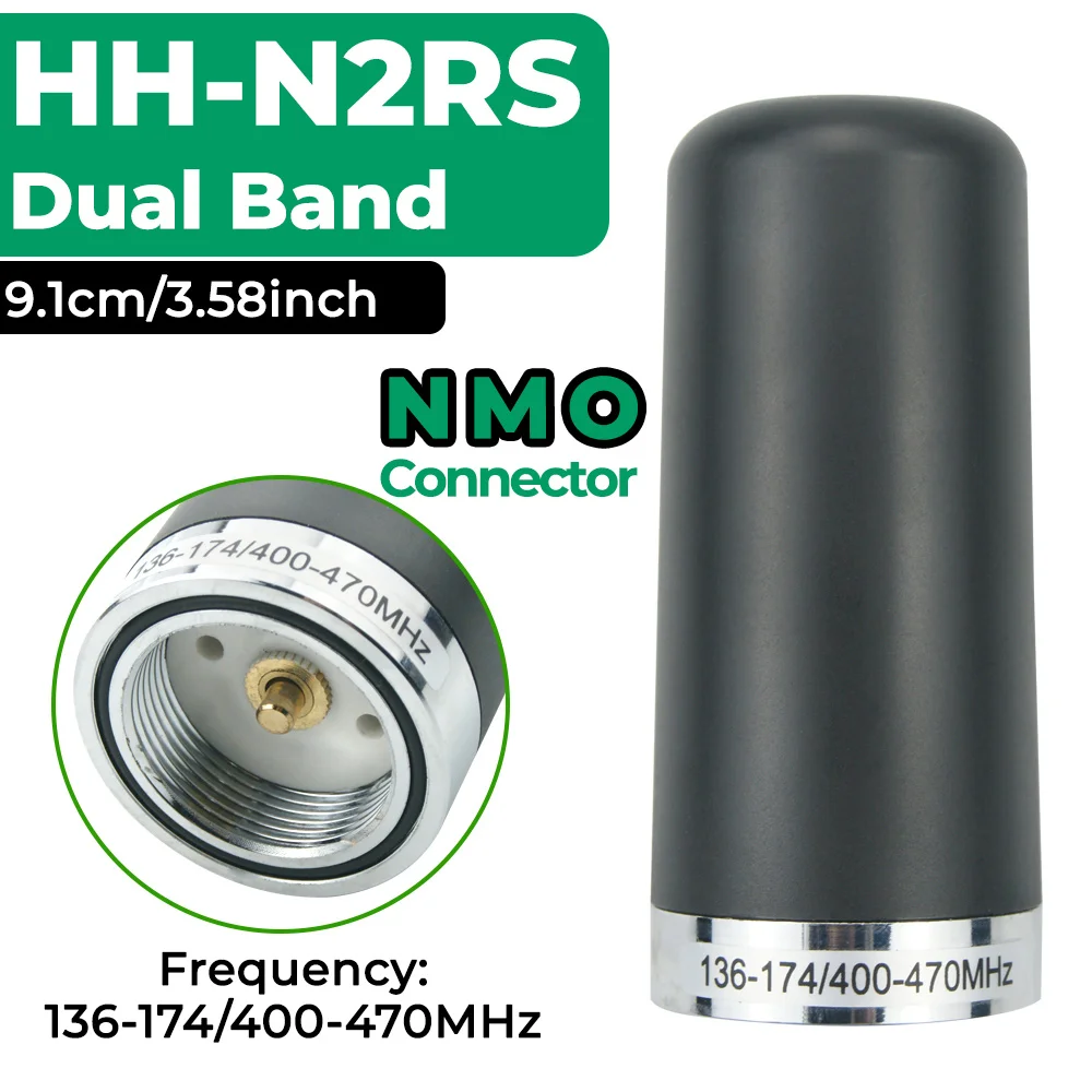 NMO Mount HH-N2RS VHF UHF UHF 144/435MHz เสาอากาศวิทยุมือถือ Dual Band 136-174MHz 400-470MHz เสาอากาศวิทยุสมัครเล่น