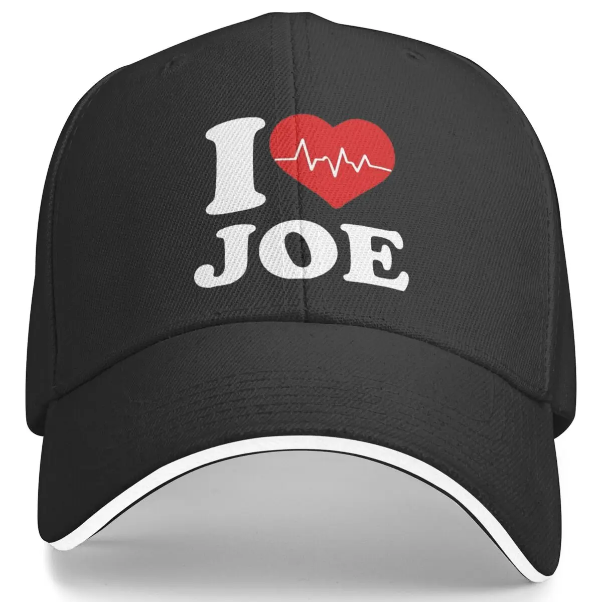 I Love Joe Jonas Heartbeat Baseball Cap Red Heart y2k Cute Trucker Hat Summer Female Male Outdoor Sports Baseball Caps